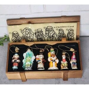 Thomas Pacconi 2004 A Christmas Carol Blown Glass Christmas Ornament Set of 6